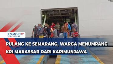 Warga Menumpang KRI Makassar dari Karimunjawa
