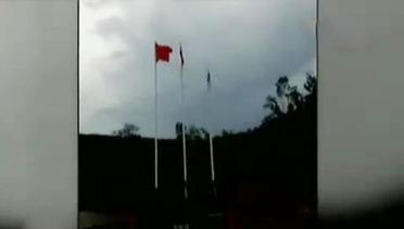 VIDEO: Bendera Asing Berkibar Tanpa Izin di Maluku Utara