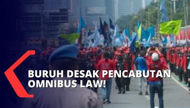 Buruh di Jakarta dan Sejumlah Daerah Gelar Unjuk Rasa Tuntut Pencabutan UU Cipta Kerja dan RKUHP