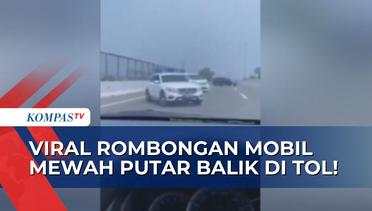 Rombongan Mobil Mewah Terekam Kamera Warga Putar Balik di Tol Depok-Antasari!
