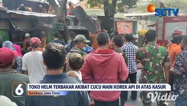 Cucu Main Api, Toko Helm di Surabaya Terbakar