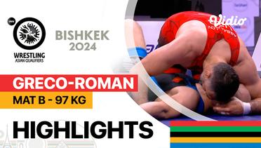 Mat B - Paris 2024 Qualification Rounds Greco-Roman 97kg - Full Match | UWW Asian Olympic Games Qualifiers 2024