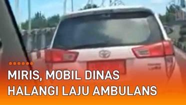 Mobil Dinas Halangi Laju Ambulans di Banda Aceh