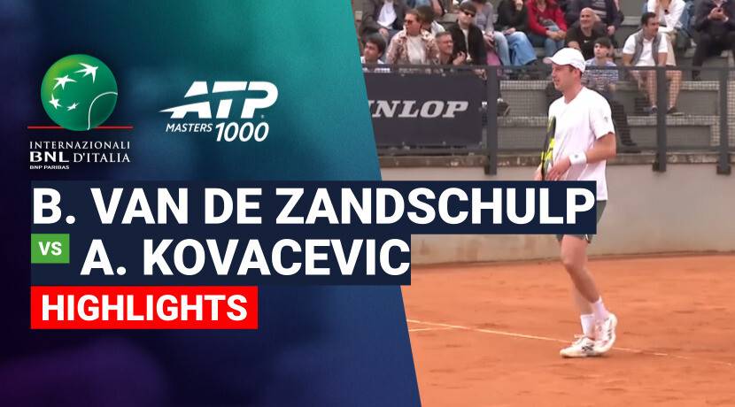 Botic van de Zandschulp vs Aleksandar Kovacevic - Round 2 (Court 1) | ATP 1000: Internazionali BNL d'Italia 2026