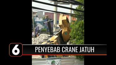 Salah Injak Pedal Jadi Penyebab Jatuhnya Crane di Depok, 2 Rumah Warga Hancur | Liputan 6