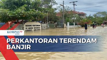Perkantoran Kecamatan Matangkuli Aceh Utara Terendam Banjir