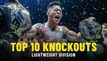 Top 10 Lightweight Knockouts - ONE Highlights