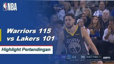 NBA I Cuplikan Pertandingan : Warriors 115 vs Lakers 101