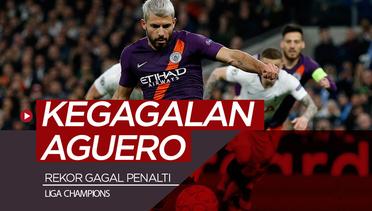 Sergio Aguero Sudah 6 Kali Gagal Penalti di Liga Champions