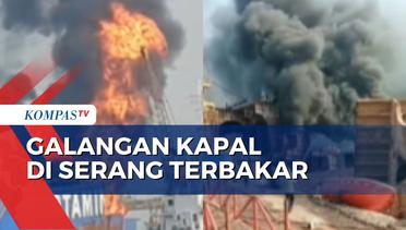Galangan Kapal di Serang Banten Terbakar, 12 Unit Mobil Damkar Diterjunkan