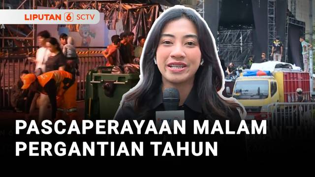 Pascaperayaan Malam Tahun Baru, Warga Tinggalkan Bundaran HI | Liputan 6