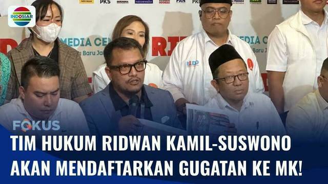 Tim Kuasa Hukum Ridwan Kamil-Suswono Ajukan Gugatan Perselisihan Hasil Pilgub 2024 | Fokus