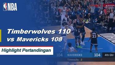 NBA I Cuplikan Pertandingan : Timberwolves 110 vs Mavericks 108