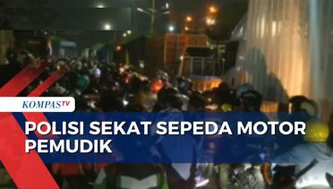 Hindari Penumpukan, Polisi Sekat Pemudik Motor di Jalan Lingkar Selatan Cilegon! | 20 April 2023