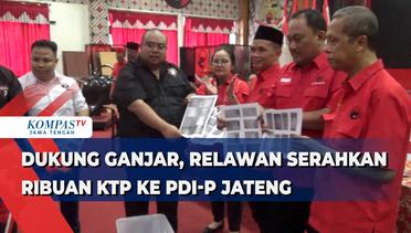 Dukung Ganjar Pranowo, Relawan Serahkan Ribuan KTP ke PDI-P Jateng