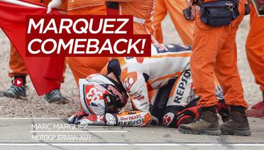 Sujud Syukur dan Tangis Haru Marc Marquez Usai Juara MotoGP Jerman