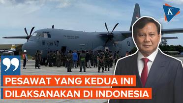 Prabowo Sebut Perawatan dan Perbaikan Pesawat Hercules Dilakukan di Indonesia