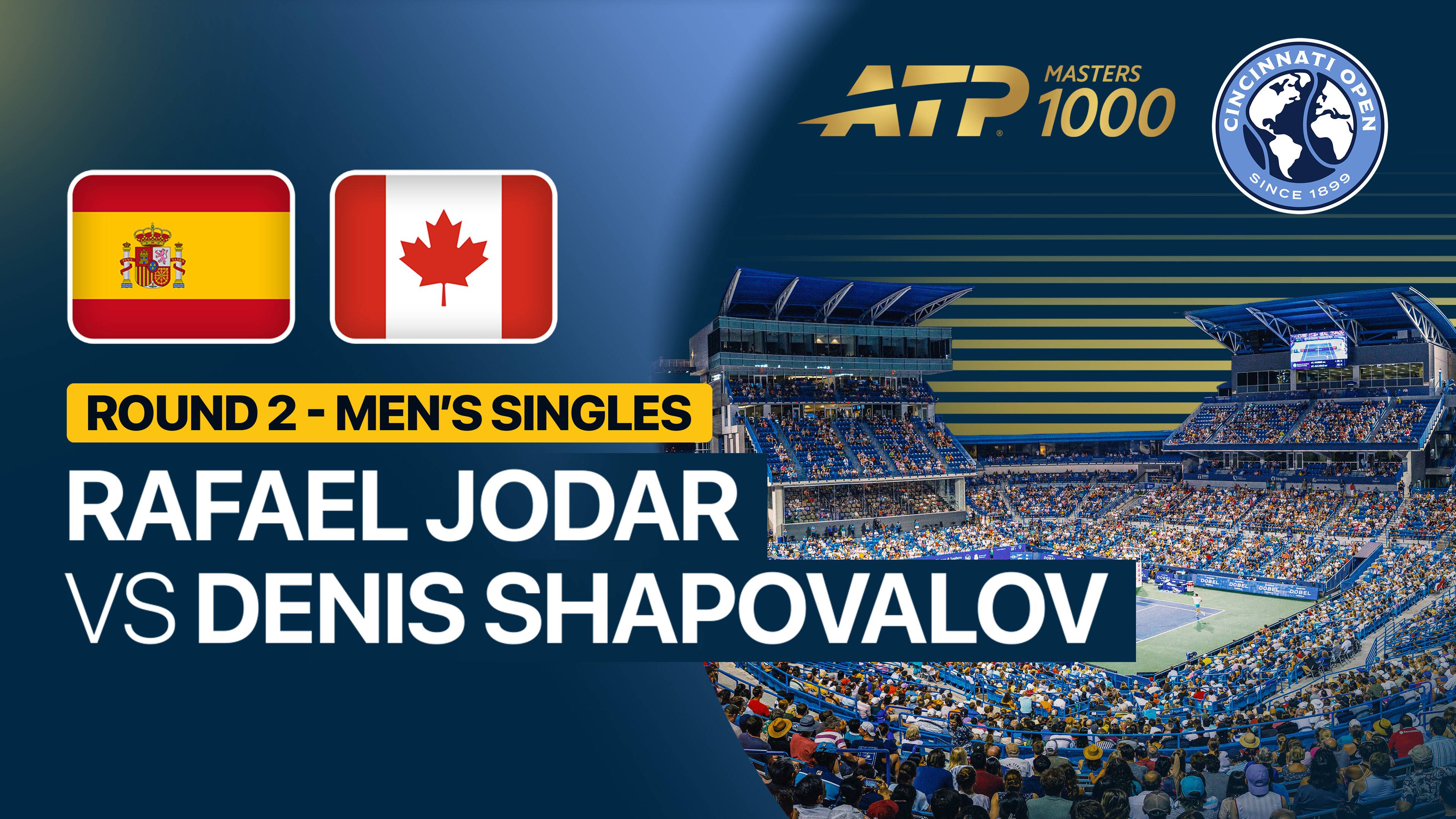 Rafael Jodar vs Denis Shapovalov - Round 2 | ATP 1000: Cincinnati Open 2026