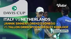 Italy (Jannik Sinner/Lorenzo Sonego) vs Netherlands (Tallon Griekspoor/Wesley Koolhof) - Highlights | Davis Cup 2023