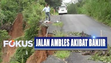 Parah! Dampak Banjir Lahat Sumsel, Jalan Perbatasan Kecamatan Ambles Tergerus Air