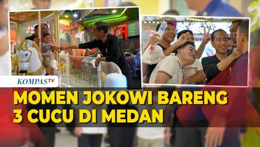Momen Jokowi Bareng 3 Cucu di Medan Salah Satunya Al Nahyan, hingga Meladeni Warga Foto-foto