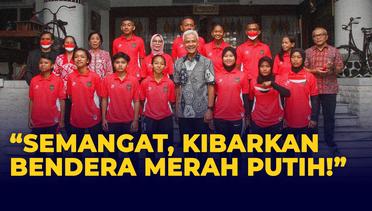 Ganjar Beri Semangat Tim Sepak Bola Putri Jateng yang Wakili Indonesia di Unified Football Bangkok