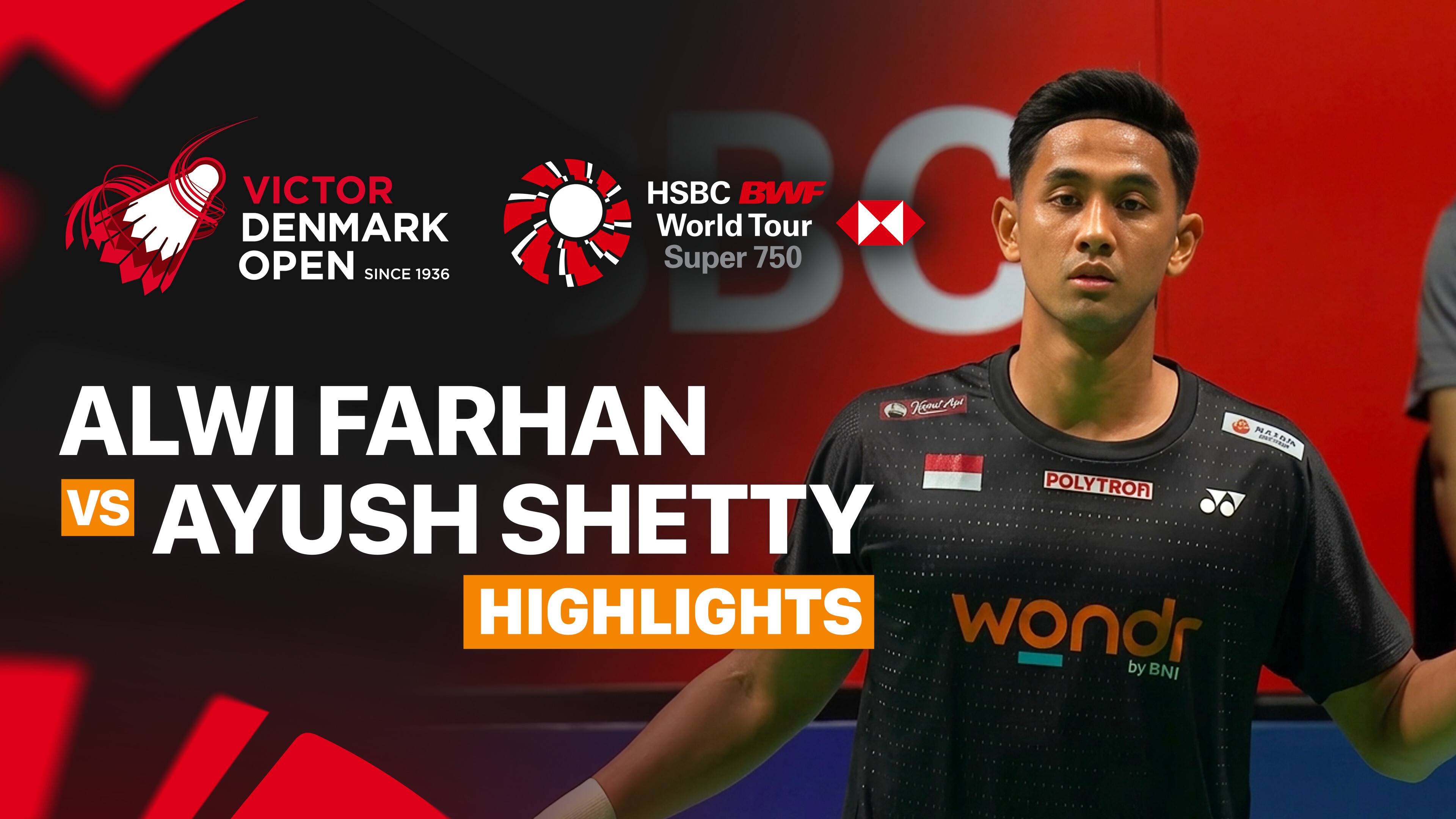 Alwi Farhan (INA) vs Ayush Shetty (IND) - Men's Singles Round of 32 | VICTOR Denmark Open 2026