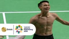 Buka! Buka! Jojo Kembali Buka Baju Ekspresikan Kemenangan di Final Badminton Asian Games 2018