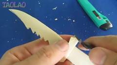 Cara Membuat Pisau Tempur Menggunakan Tongkat Es Loli 