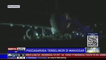 Pesawat Garuda Keluar Landasan di Bandara Hasanuddin Berhasil Dievakuasi