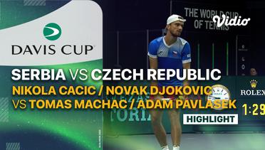 Highlights | Serbia (Nikola Cacic/Novak Djokovic) vs Czech Republic (Tomas Machac/Adam Pavaslek) | Davis Cup 2023