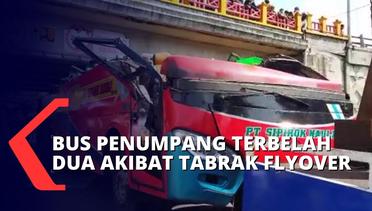 Bus Tabrak Flyover di Simpang Lapan Padang Panjang, Diduga Sopir Tak Kuasai Rute Jalan