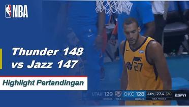 NBA I Cuplikan Pertandingan :  Thunder 148 vs Jazz 147