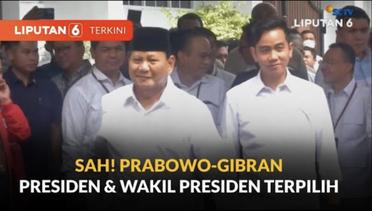 Momen Ketua KPU Tetapkan Prabowo-Gibran Sebagai Presiden-Wakil Presiden Terpilih | Liputan 6