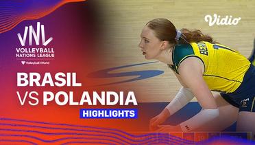 Brasil vs Polandia - Highlights | Women's Volleyball Nations League 2024
