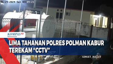 Lima tahanan polres polman kabur terekam CCTV