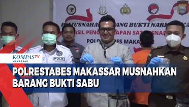 Polrestabes Makassar Musnahkan Barang Bukti Sabu