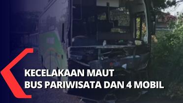 Kecelakaan Bus Wisata yang Seruduk 4 Mobil di Jalur Turunan Pasar Kertek Hingga Tewaskan 6 Orang