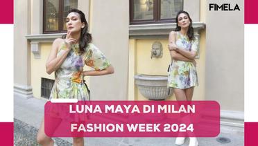 6 Pesona Fresh dan Awet Muda Luna Maya saat Hadiri Milan Fashion Week 2024