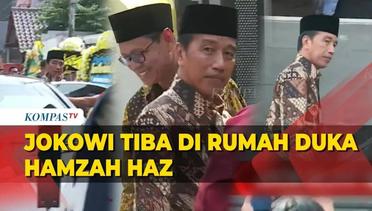 Presiden Jokowi Tiba di Rumah Duka Hamzah Haz, Wapres Terpilih Gibran Ikut Melayat