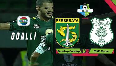 Gol David Da Silva - Persebaya Surabaya (2) vs (0) PSMS Medan | Go-Jek Liga 1 Bersama Bukalapak