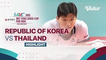 Highlights | Republic of Korea vs Thailand | AVC Challenge Cup for Men 2023