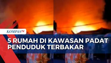 Kebakaran 5 Rumah di Kawasan Padat Penduduk di Manado, Diduga Akibat Arus Pendek Listrik