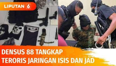 Densus 88 Ringkus 3 Teroris Jaringan ISIS dan JAD di Kalimantan Tengah | Liputan 6