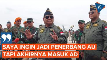Usai Jajal F-16, Menhan Prabowo Ungkap Cita-citanya Ingin Jadi Pilot TNI AU