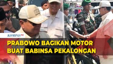 Ke Pekalongan, Menteri Pertahanan Prabowo Bagikan Motor untuk Babinsa
