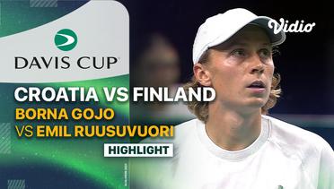 Highlights | Croatia (Borna Gojo) vs Finland (Emil Ruusuvuori) | Davis Cup 2023