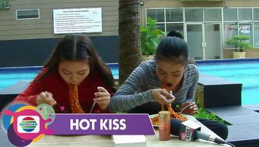 Hot Kiss - Puput Lida Kena Hukuman!!! Makan Pare Karena Kalah Challenge Mie Super Pedas Bersama Sheyla Lida.