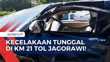 3 Korban Luka-Luka, Kecelakaan Tunggal Terjadi di KM 21 Tol Jagorawi-Jakarta pada 23 April 2023,