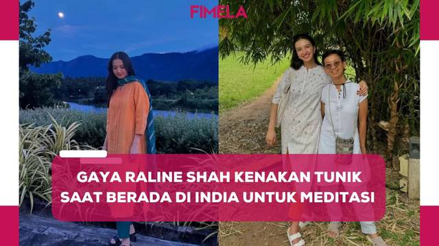 6 Gaya Raline Shah Kenakan Tunik Dipadukan Selendang saat Berada di India untuk Meditasi